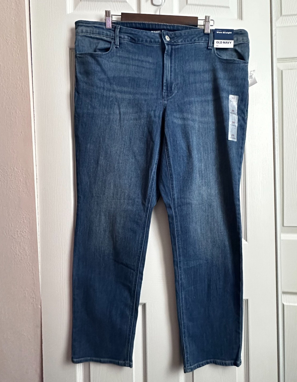Old Navy High Waist Wow Straight Leg Medium Wash Jeans Womens Plus Size 20 NWT